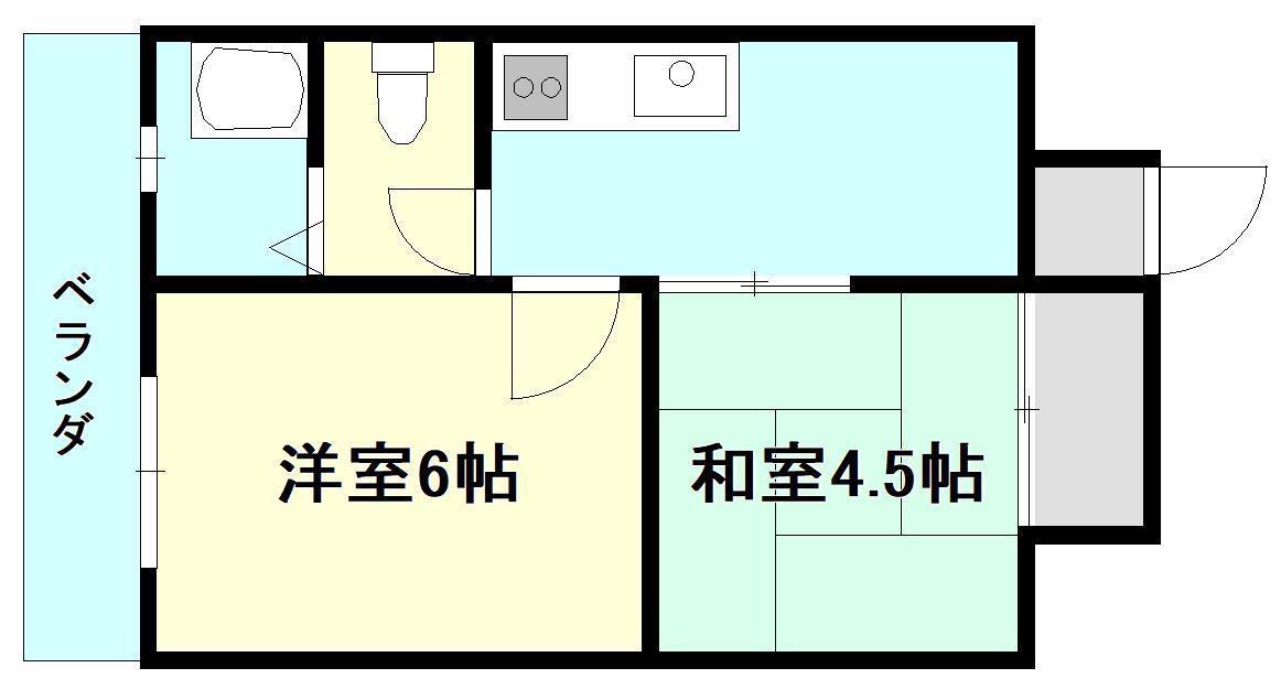 豊マンション(2K/3階)の間取り写真