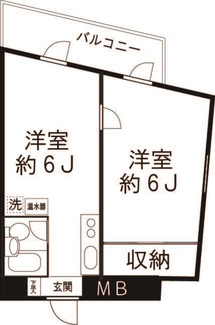 ARIAマンション505(2K/5階)の間取り写真