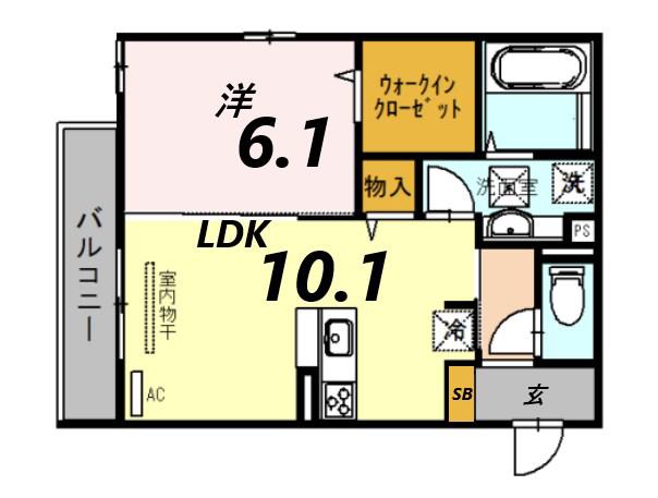 ST.ISLAND II(1LDK/2階)の間取り写真