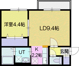 SEELE有明(1LDK/2階)の間取り写真