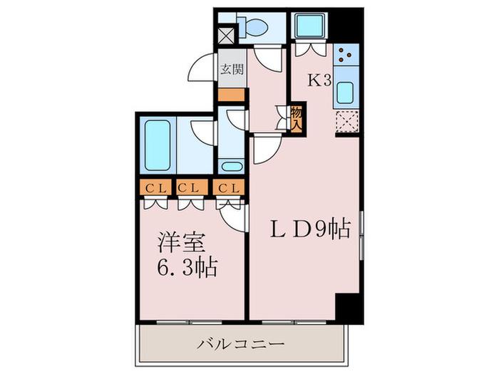 KDXレジデンス代官山IIー2(1LDK/2階)の間取り写真