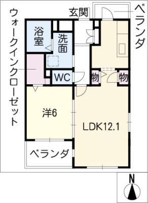 CASA LECHE´(1LDK/3階)の間取り写真