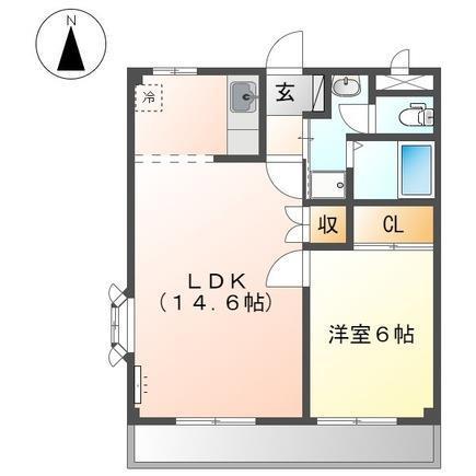 グレイス壱番館(1LDK/2階)の間取り写真