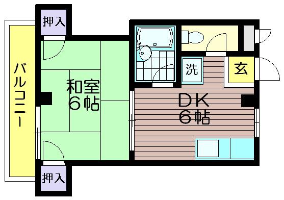高山木材本社ビル(1DK/3階)の間取り写真