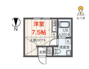 METIS(ワンルーム/2階)の間取り写真