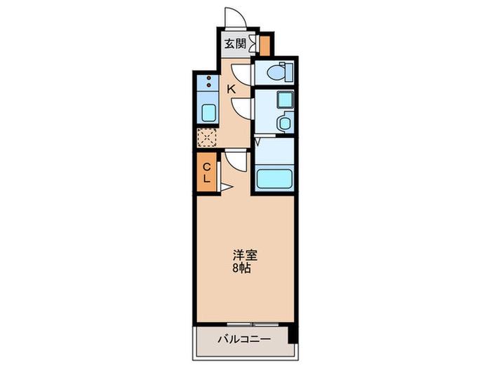 S-RESIDENCE大橋FLUSS(1K/10階)の間取り写真