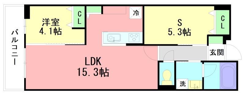 GRAND RESIDENCE UCHIYAMA IV(2LDK/1階)の間取り写真