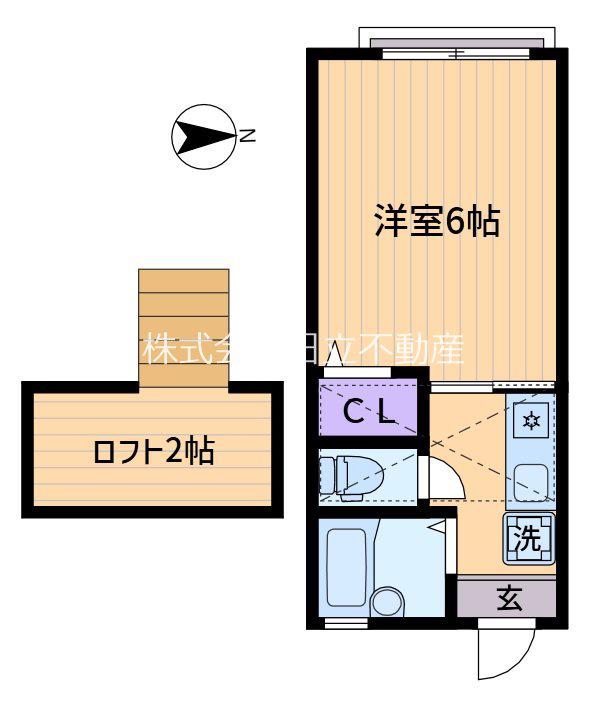 北沢シンフォニア(1K/2階)の間取り写真