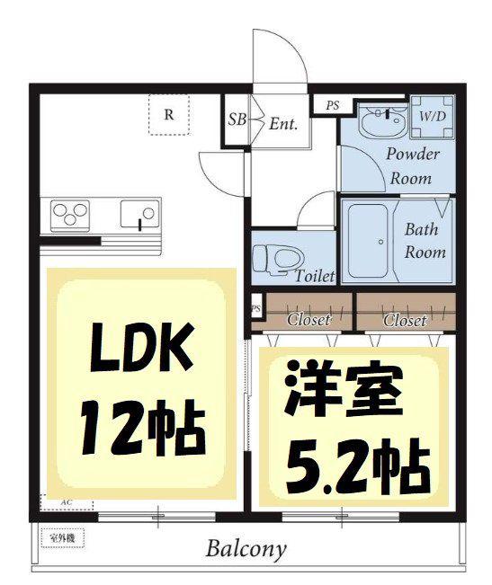 LENIENTI(1LDK/1階)の間取り写真