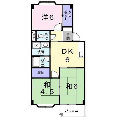 プロミネンス(3DK/2階)の間取り写真