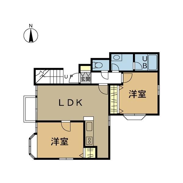 アルデーアII(2LDK/2階)の間取り写真
