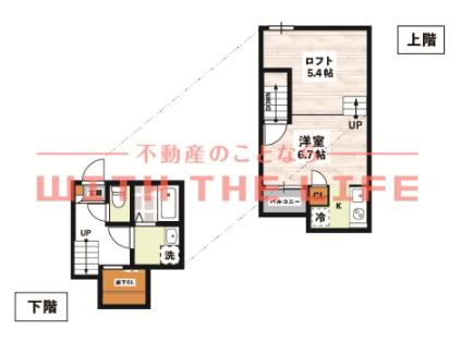 ADC櫛原YUNOI(1SK/1階)の間取り写真