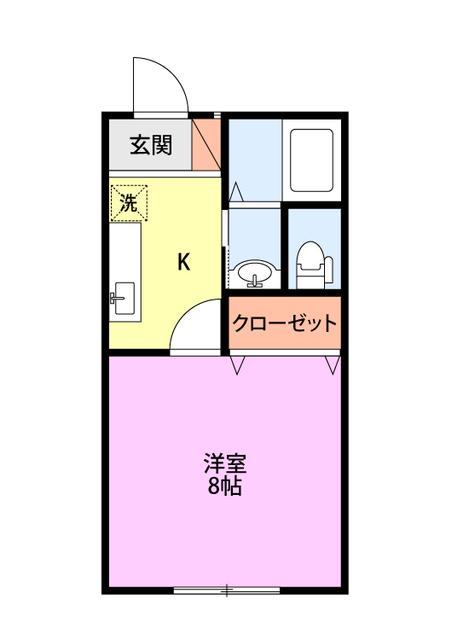 GRACE21(1K/2階)の間取り写真