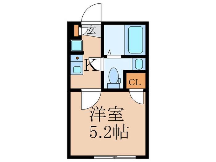 ベリエ鷺宮(1K/2階)の間取り写真