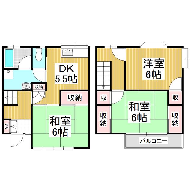 コート花崎(3DK/1階)の間取り写真