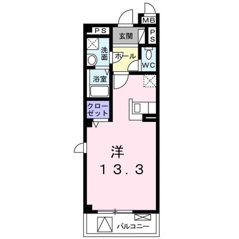 ブリリアント テラス(ワンルーム/3階)の間取り写真