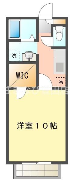 アムールサンポー(1K/2階)の間取り写真