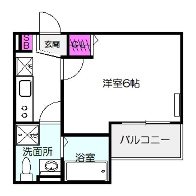 CRASTINE新森2丁目(1K/2階)の間取り写真