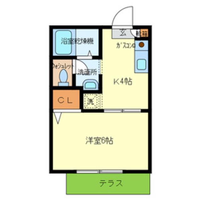 メゾン加島(1K/2階)の間取り写真