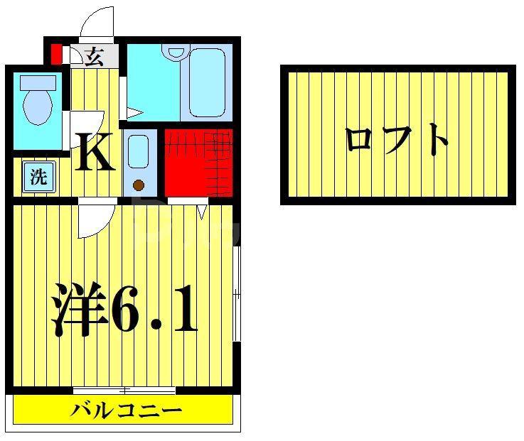 AZEST-RENT南小岩I(1K/2階)の間取り写真