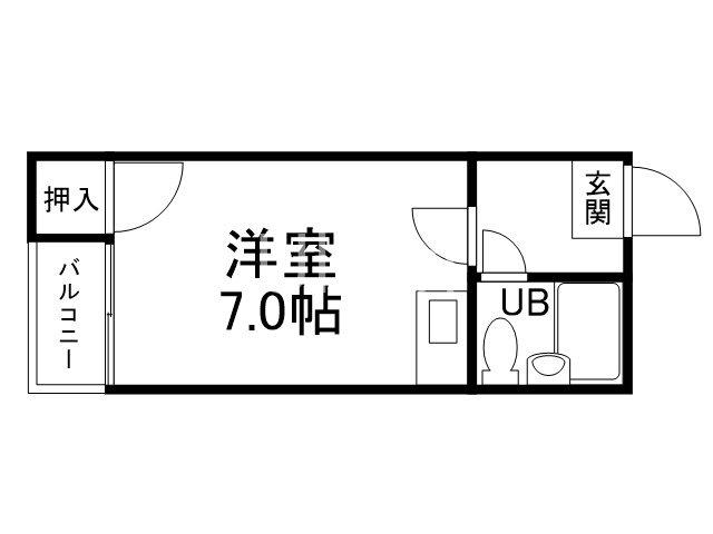 大隅ビル(1K/4階)の間取り写真