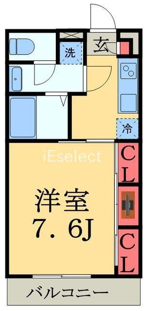リブリ・ひゅーき(1K/1階)の間取り写真