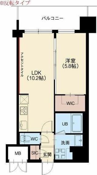 グランカーサ新大阪サウス(1LDK/9階)の間取り写真