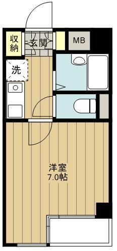 プレール新宿落合(1K/7階)の間取り写真