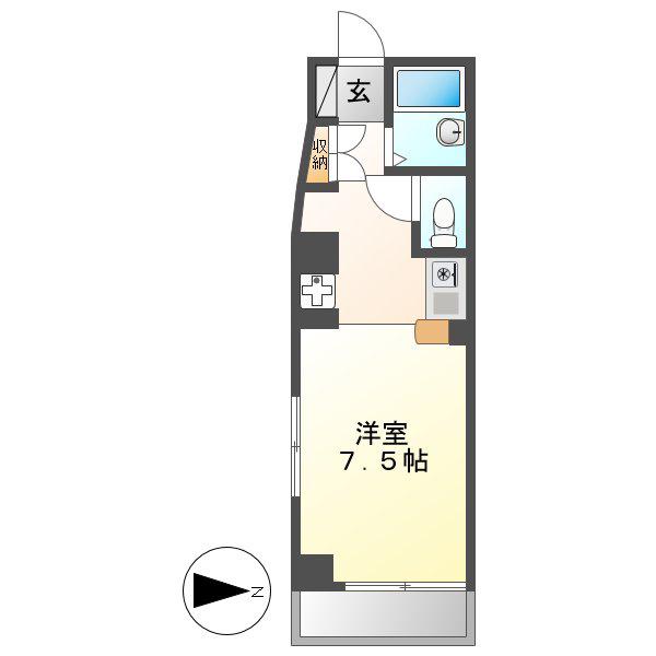 ドール新栄(ワンルーム/7階)の間取り写真