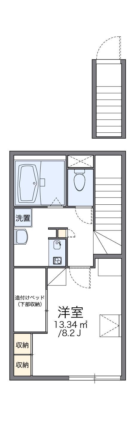 レオパレスボナール(1K/2階)の間取り写真