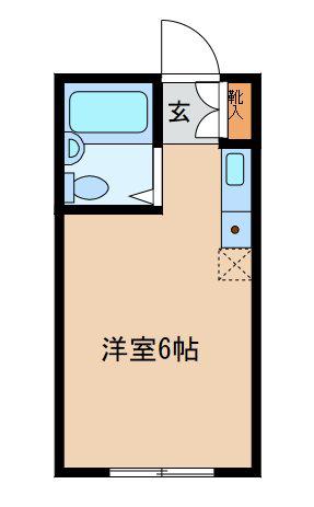 ソリティア我孫子(ワンルーム/1階)の間取り写真