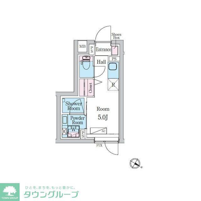 デュオメゾン池袋オヴェスト(ワンルーム/1階)の間取り写真