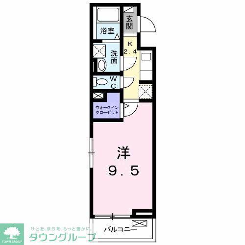 ラ・ヴィアンローズ(1K/3階)の間取り写真