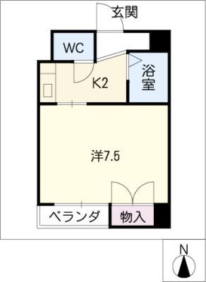 ホ-メスト庄内(1K/3階)の間取り写真