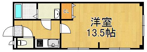 南本町ビル(1K/3階)の間取り写真