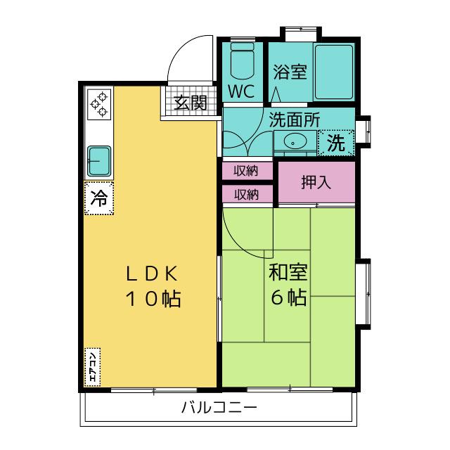 ハイムアトリエ(1LDK/3階)の間取り写真