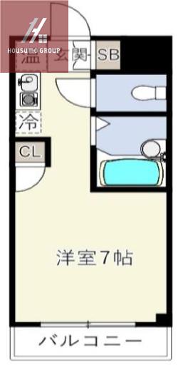 INOVE菱屋西(1K/2階)の間取り写真