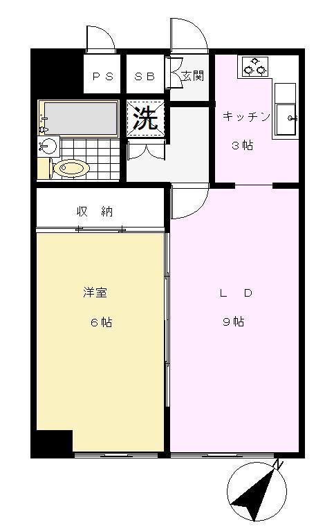 アメイズ(1LDK/2階)の間取り写真