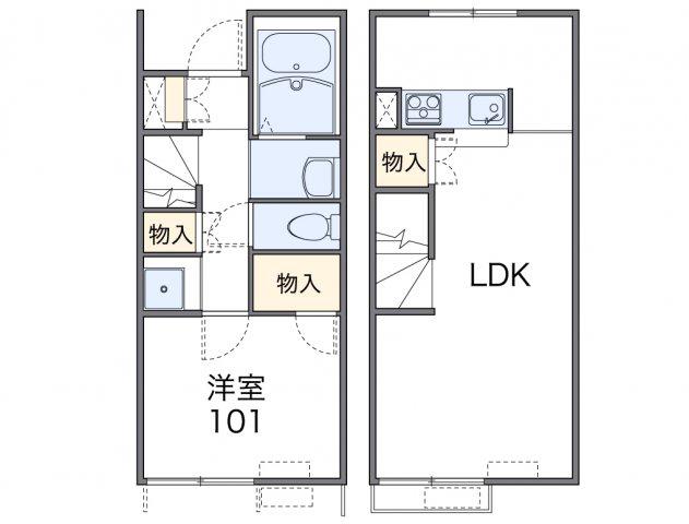 レオネクスト桑の葉(1LDK/1階)の間取り写真