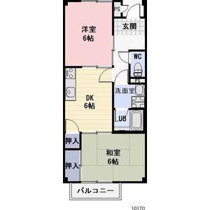 ルミエール近藤(2DK/1階)の間取り写真