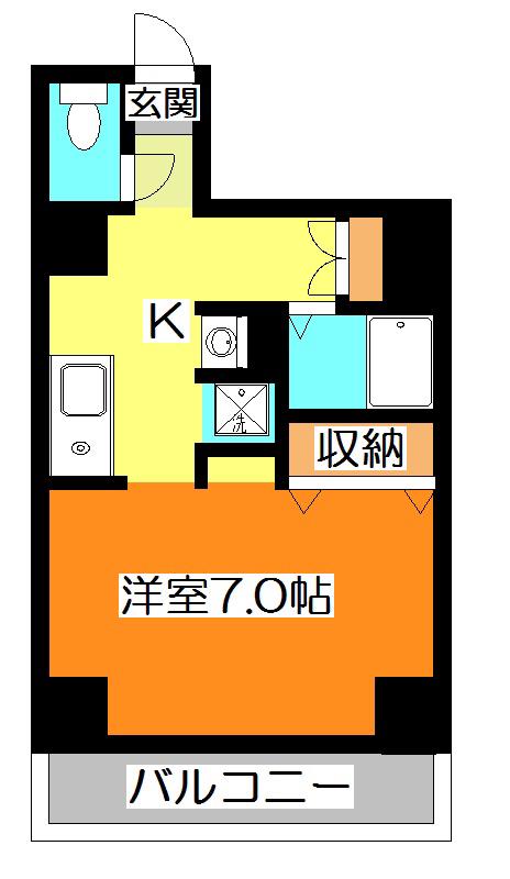 シャンティ中落合(ワンルーム/8階)の間取り写真