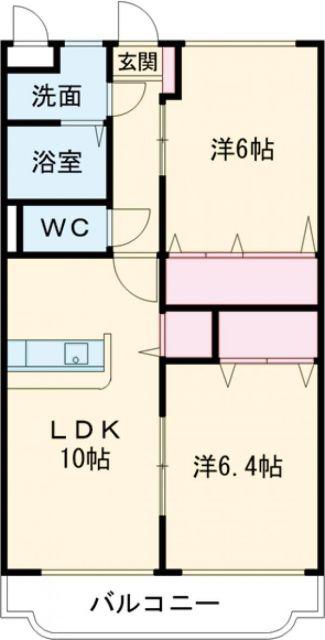 Y&Mアクアフォール(2LDK/3階)の間取り写真