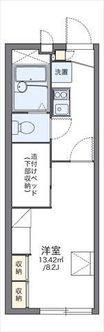 レオパレスドミール上川内(1K/2階)の間取り写真