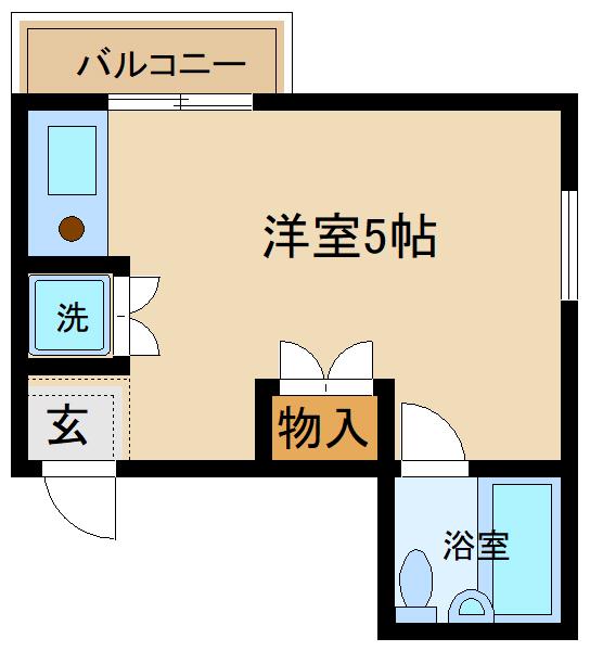 ハイツ165(1K/3階)の間取り写真