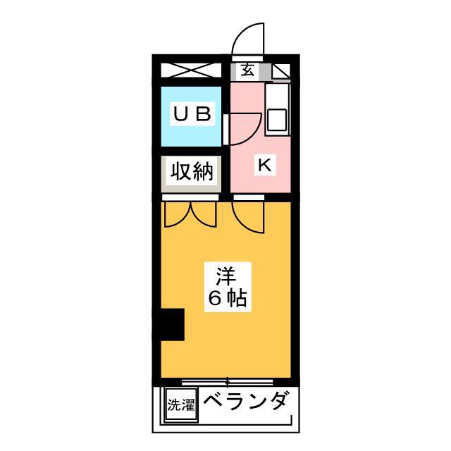 エスポワール東小岩(1K/1階)の間取り写真