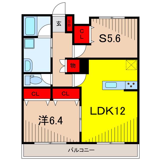 LUCE A(1SLDK/1階)の間取り写真