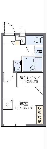 レオパレスEGGPLANTII(1K/1階)の間取り写真