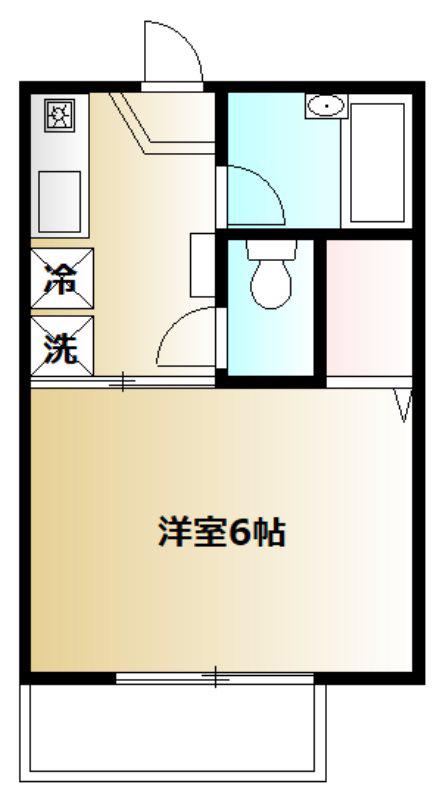 ドミール学芸大(1K/1階)の間取り写真