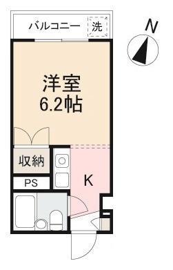 フジマンション(1K/3階)の間取り写真