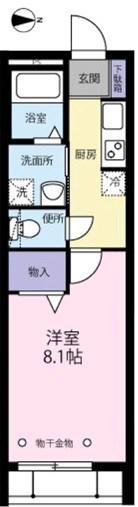 ジュネ三軒茶屋(1K/3階)の間取り写真